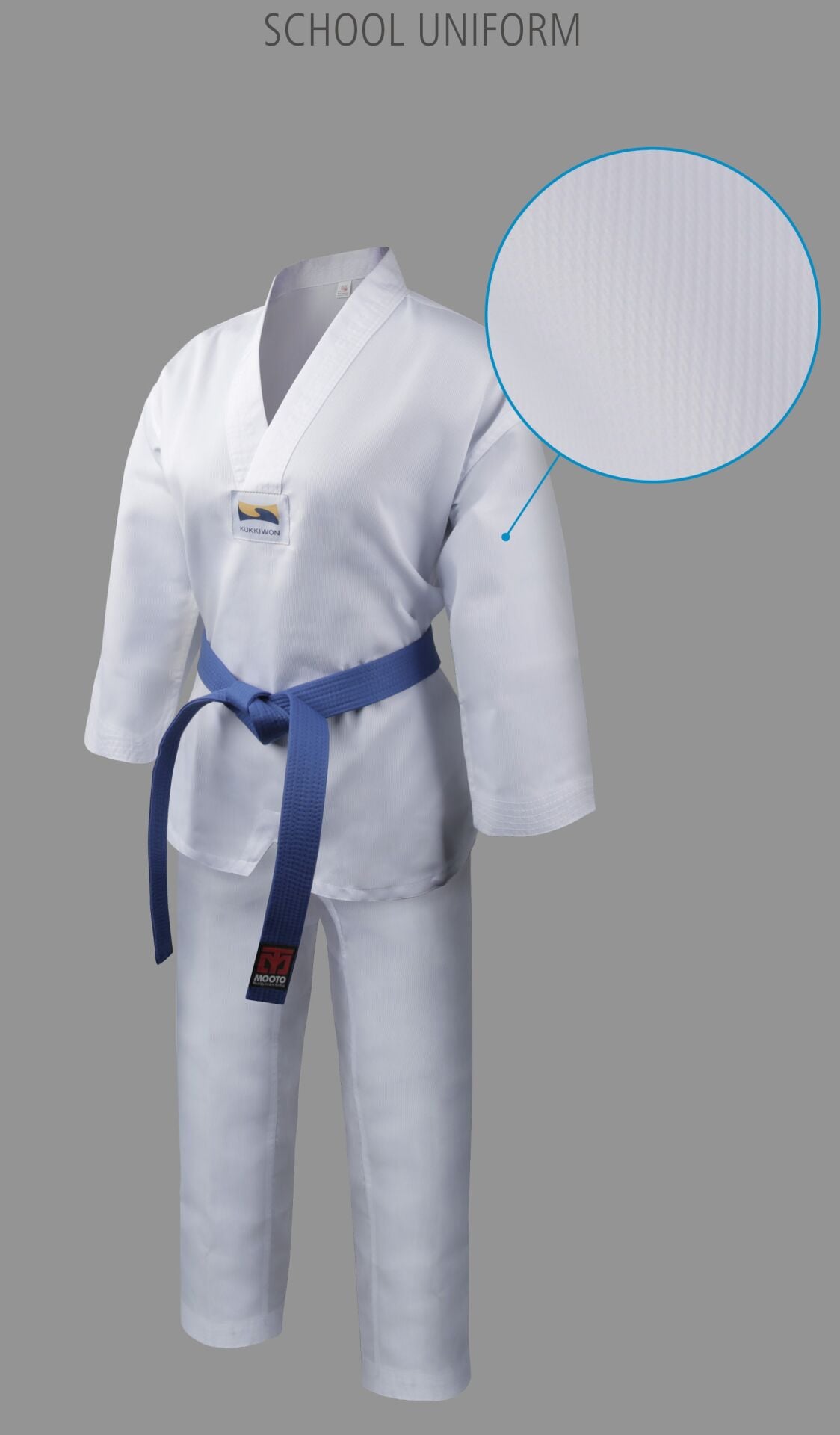 Gorgi Okul Dobok Beyaz Yaka